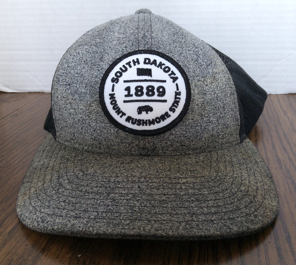 Richardson Black And Gray South Dakota 1889 Mount Rushmore State Snapback Hat